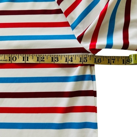 SPANX OCEAN STRIPES HIBISCUS RASH GUARD SWIM SHIRT SIZE SMALL - Picture 7 of 9